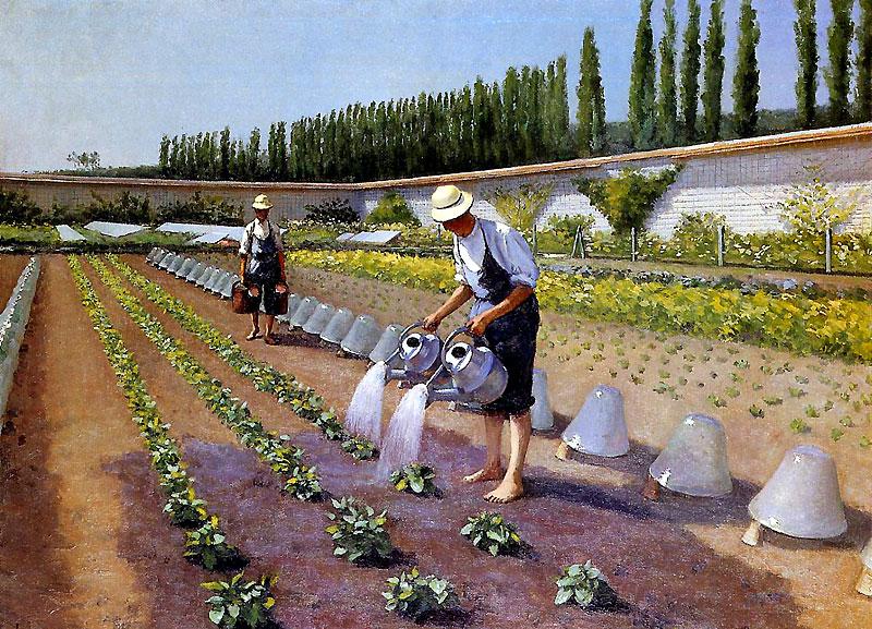 Gardeners at work — Caillebotte